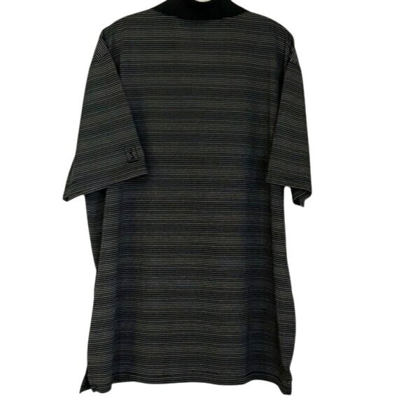 PGA Tour Polo Short Sleeve XXL  Black Pinstripe Golf Shirt - Picture 3 of 12